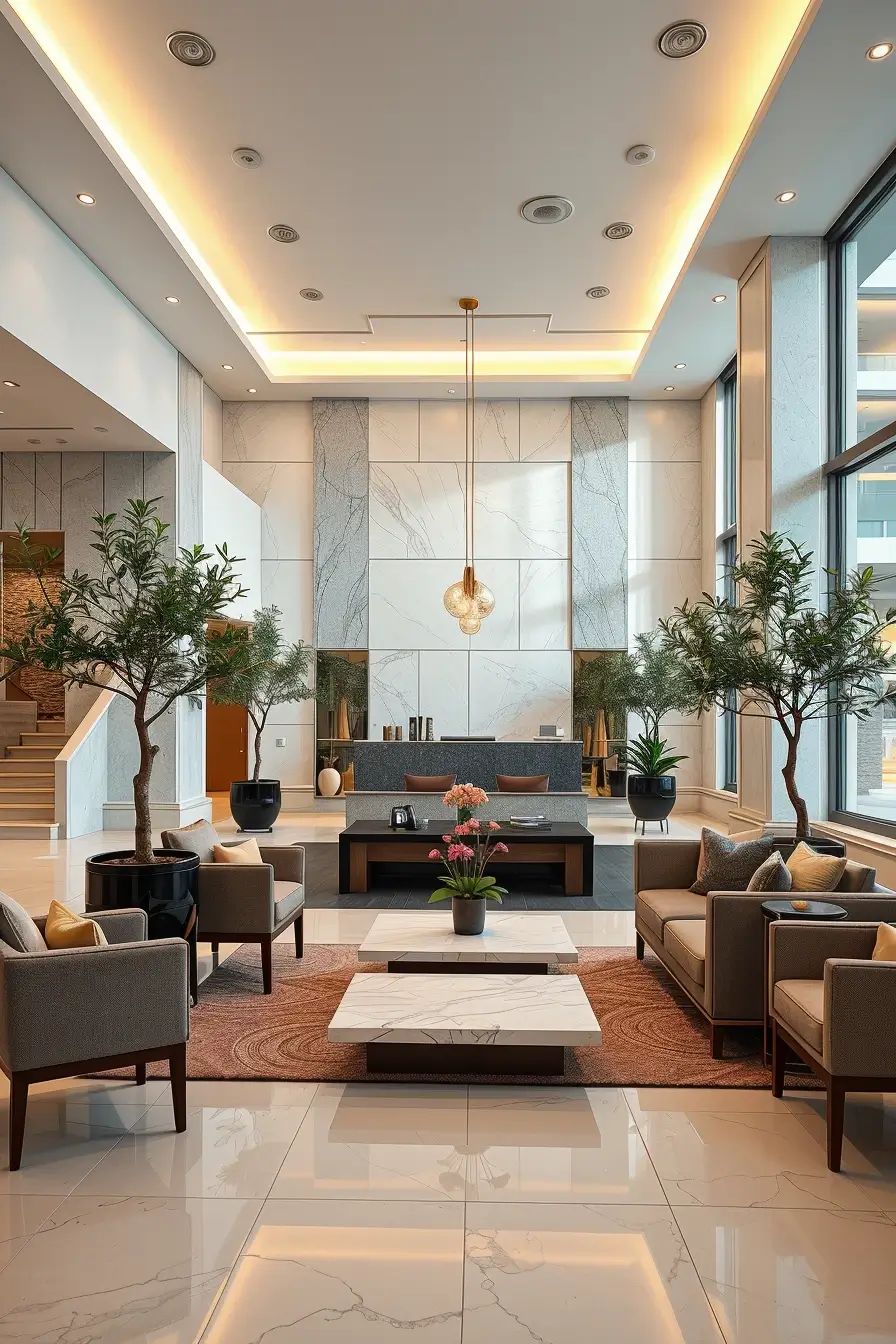 Grand Hospitality Lounge with Smart Room Automation Hub #4